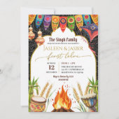 Invitation Premier feu de joie Lohri de mariage indien (Devant)