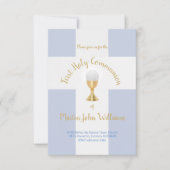 Invitation Premier garçon de communion (Devant)