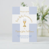 Invitation Premier garçon de communion (Debout devant)