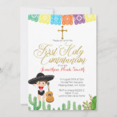 Invitation Premier garçon d'invitation de sainte communion de (Devant)