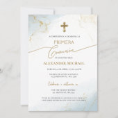 Invitation Premier garçon espagnol Première communion (Devant)