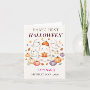 Invitation Premier Halloween de bébé 2026 Personnalisé Mignon