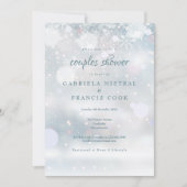 Invitation Premier hiver Snowflakes Couples Douche (Devant)