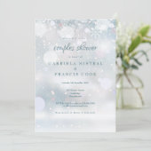 Invitation Premier hiver Snowflakes Couples Douche (Debout devant)