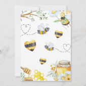 Invitation Premier Jour D'Abeille Si Doux À Être Un Anniversa (Dos)
