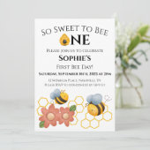 Invitation Premier Jour d'abeilles So Sweet to BEE une invita (Debout devant)