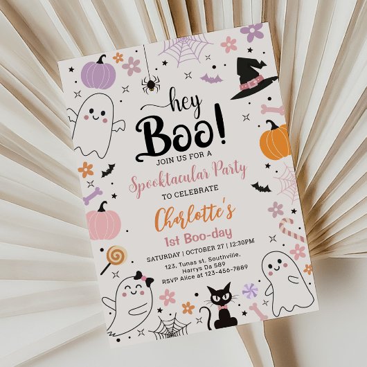 Invitation Premier Jour de Booktacular Halloween Anniversaire