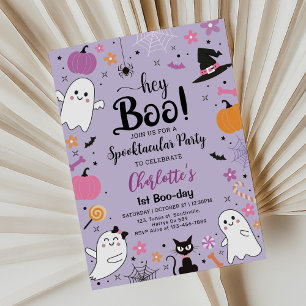 Invitation Premier Jour de Booktacular Halloween Anniversaire