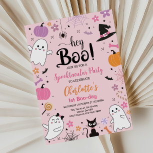 Invitation Premier Jour de la Boite rose Spooktacular Hallowe