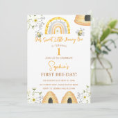 Invitation Premier Jour de l'abeille Notre Petit Miel Doux Ab (Debout devant)