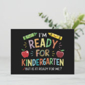 Invitation Premier jour de maternelle amusant pour les enfant (Debout devant)