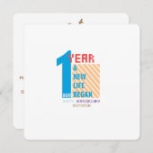 Invitation Premier joyeux anniversaire (Devant / Derrière)