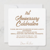 Invitation Premier joyeux anniversaire (Dos)