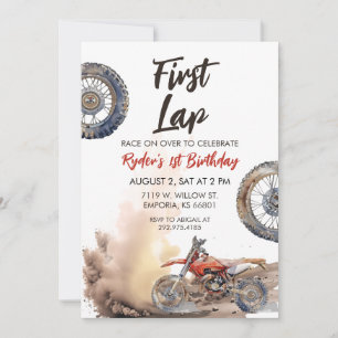 Invitation Premier Lap Little Racer 1er Anniversaire
