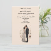 Invitation Premier Mariage de baiser (Debout devant)