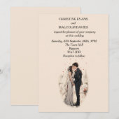 Invitation Premier Mariage de baiser (Devant / Derrière)