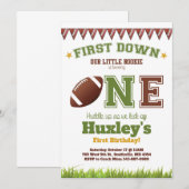 Invitation Premier match de football d'anniversaire (Devant / Derrière)