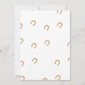 Invitation Premier modèle de fer à cheval western de Rodéo  (Dos)