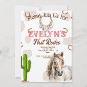 Invitation Premier modèle de fer à cheval western Rodeo  (Devant)