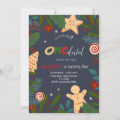 Invitation Premier Noël 1er anniversaire Boy-Holiday Celebrat (Devant)