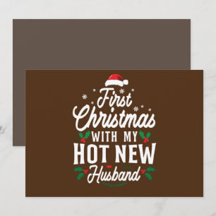 Invitation Premier Noël avec mon nouveau mari sexy Cadeau de