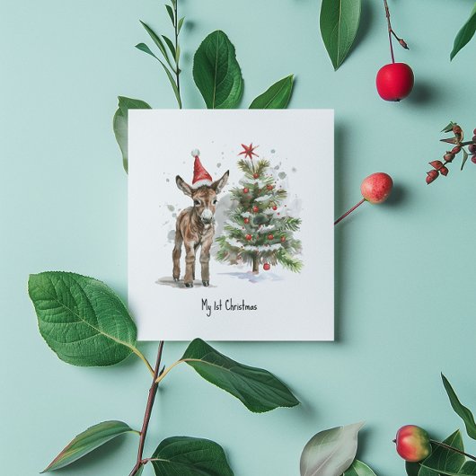 Invitation Premier Noël de l'âne doux