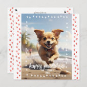 Invitation Premier Noël de mon chiot (Devant / Derrière)