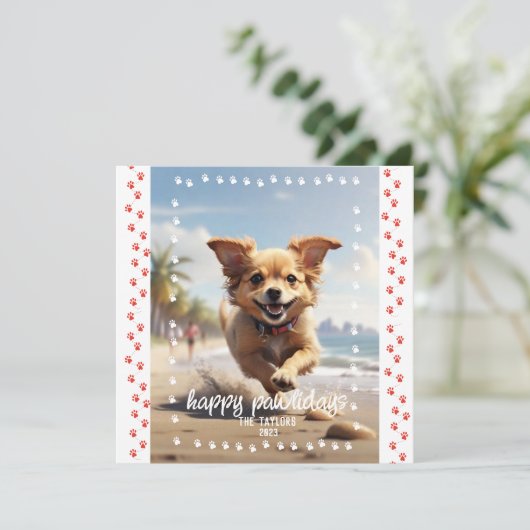 Invitation Premier Noël de mon chiot (Debout devant)