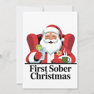Invitation Premier Noël sobre Santa Sobriété Noël