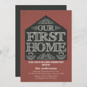 Invitation Premier parti de réchauffement de maison (Devant / Derrière)