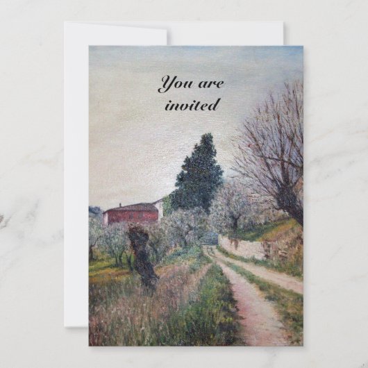 Invitation PREMIER PRINTEMPS EN GOUVERNALAIS / Paysage Toscan (Devant)