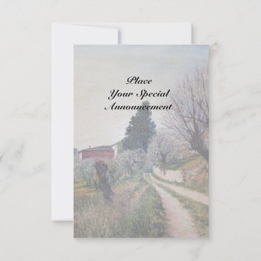 Invitation PREMIER PRINTEMPS EN LANSCAPE TUSCANY rsvp (Dos)