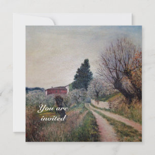 Invitation PREMIER PRINTEMPS EN or TUSCANY