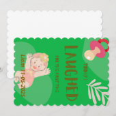 Invitation Premier rire de bébé (Devant / Derrière)