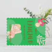 Invitation Premier rire de bébé (Debout devant)