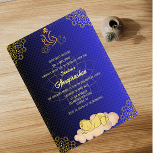 Invitation Premier Riz "Annaprashan" Photo indienne Baby