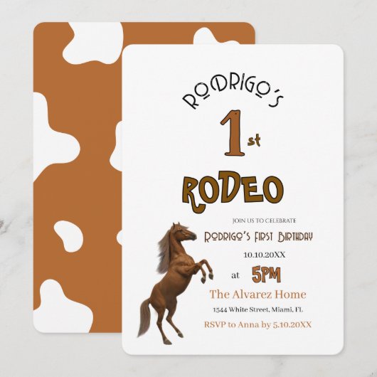 Invitation Premier rodéo (Devant / Derrière)