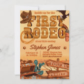 Invitation Premier Rodéo - Anniversaire de Cowboy (Devant)