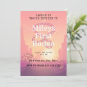 Invitation Premier Rodeo Birthday Card-Saddle up. (Debout devant)