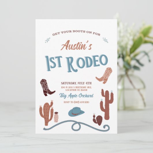 Invitation Premier Rodéo Bleu (Debout devant)