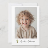 Invitation Premier Rodeo Boy Moderne 1er Anniversaire (Dos)