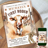 Invitation Premier rodéo | Bull Calf 1er Rodéo Anniversaire