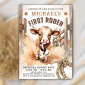Invitation Premier rodéo | Bull Calf 1er Rodéo Anniversaire