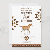 Invitation Premier rodéo cheval de cowboy du sud-ouest (Devant)