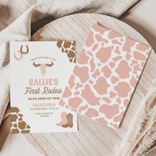 Invitation Premier Rodéo Cowgirl anniversaire