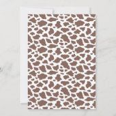 Invitation Premier Rodéo de la première fille rose Brown 1er  (Dos)