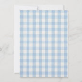 Invitation Premier Rodéo Gingham Bleu Vintage (Dos)