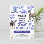 Invitation Premier Rodéo Occidental Anniversaire BLUE (Debout devant)