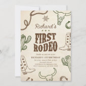 Invitation Premier Rodeo Western Boy 1er anniversaire (Devant)