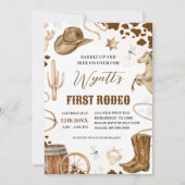 Invitation PREMIER RODÉO Western Cowboy 1er Anniversaire Invi (Devant)